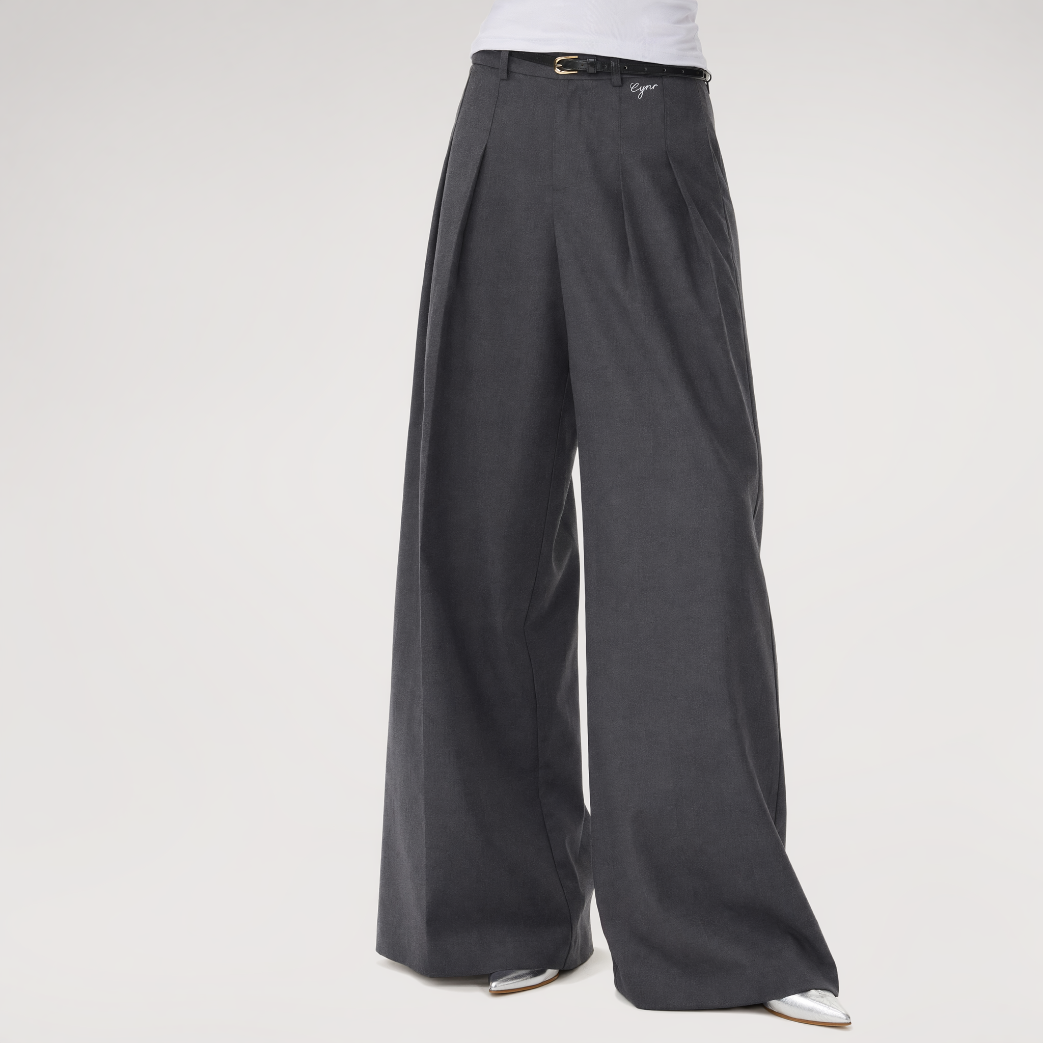 Tailored Wide-Leg Pants