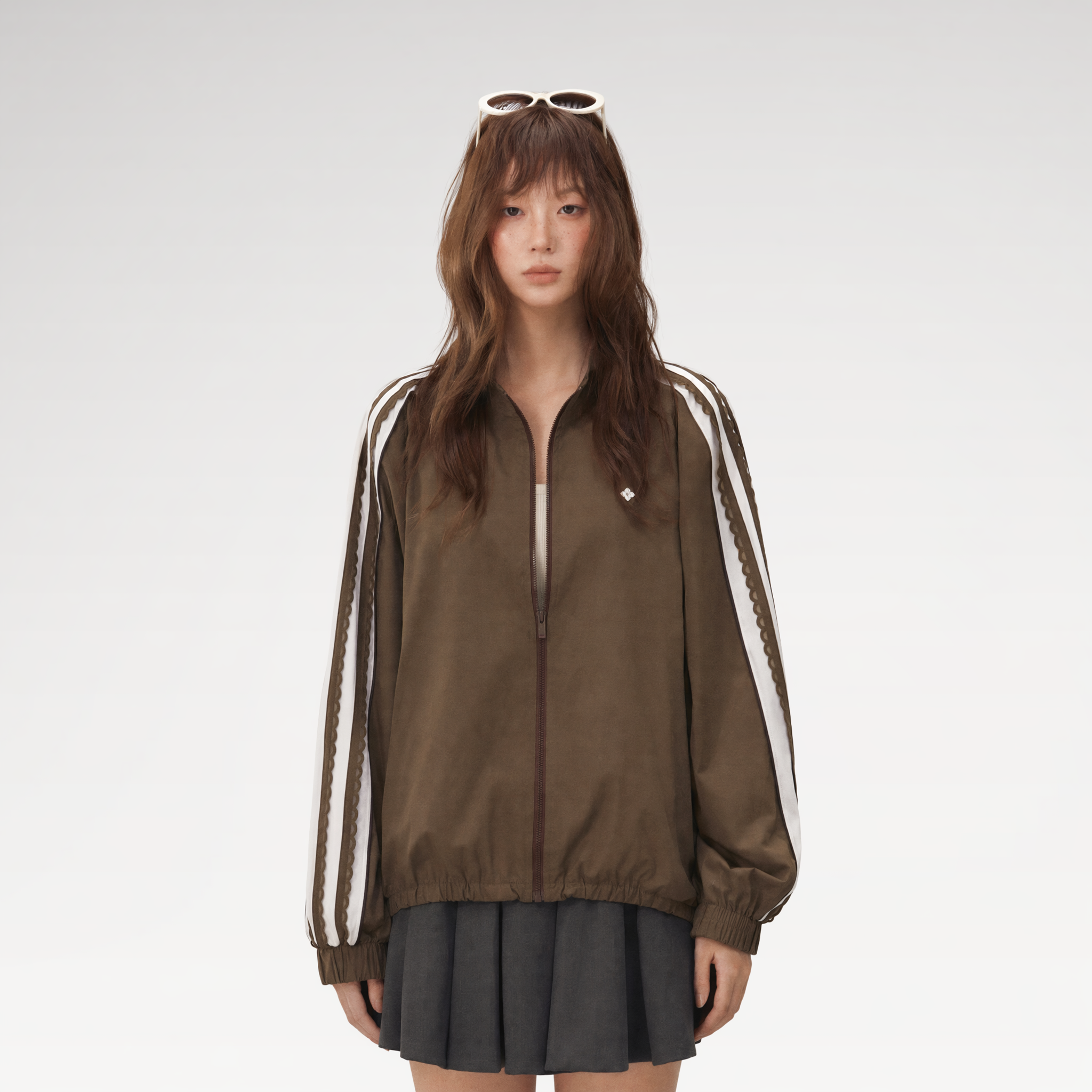 Structured Zipper Collar Jacket