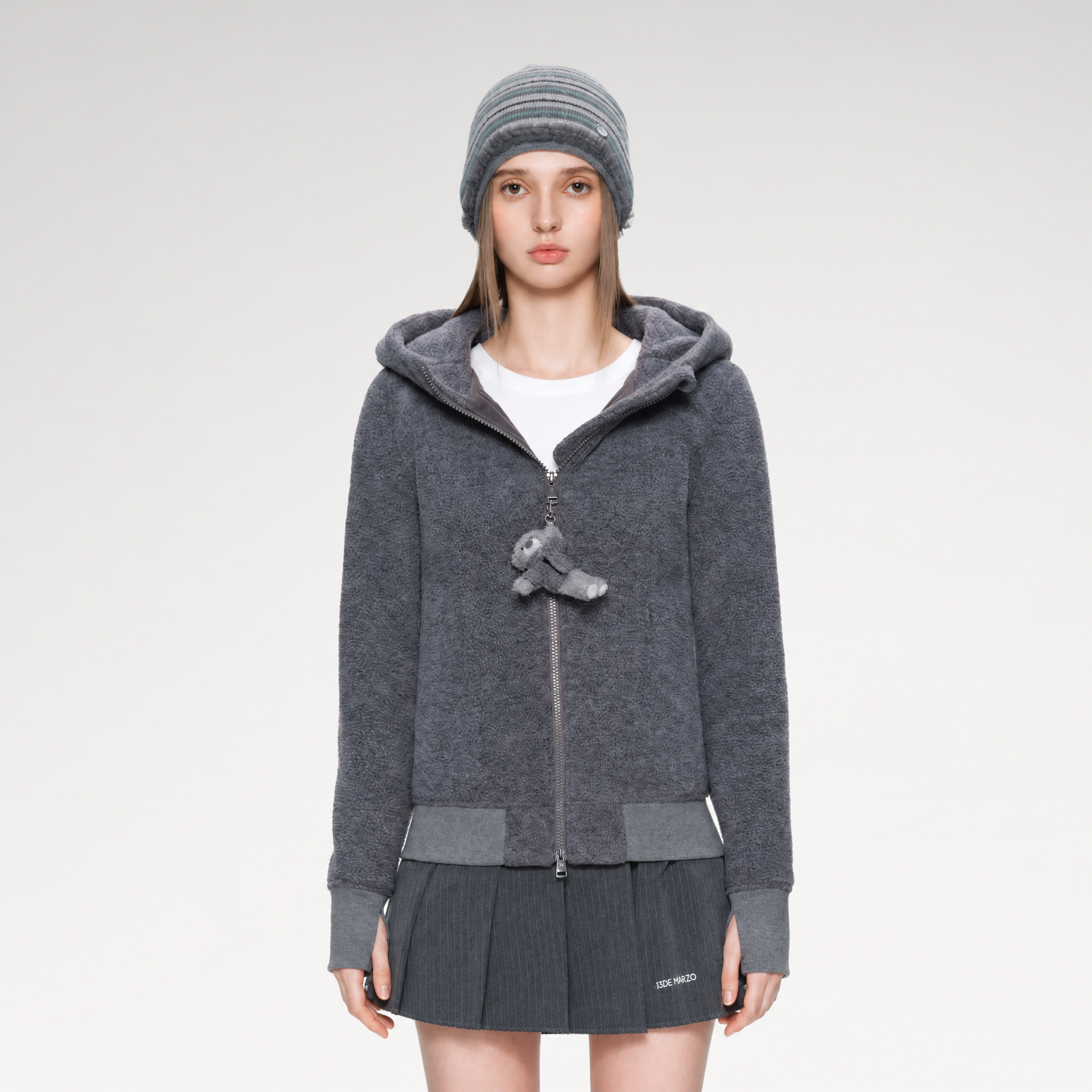 Soft Fleece Slim-Fit Hooded Jacket