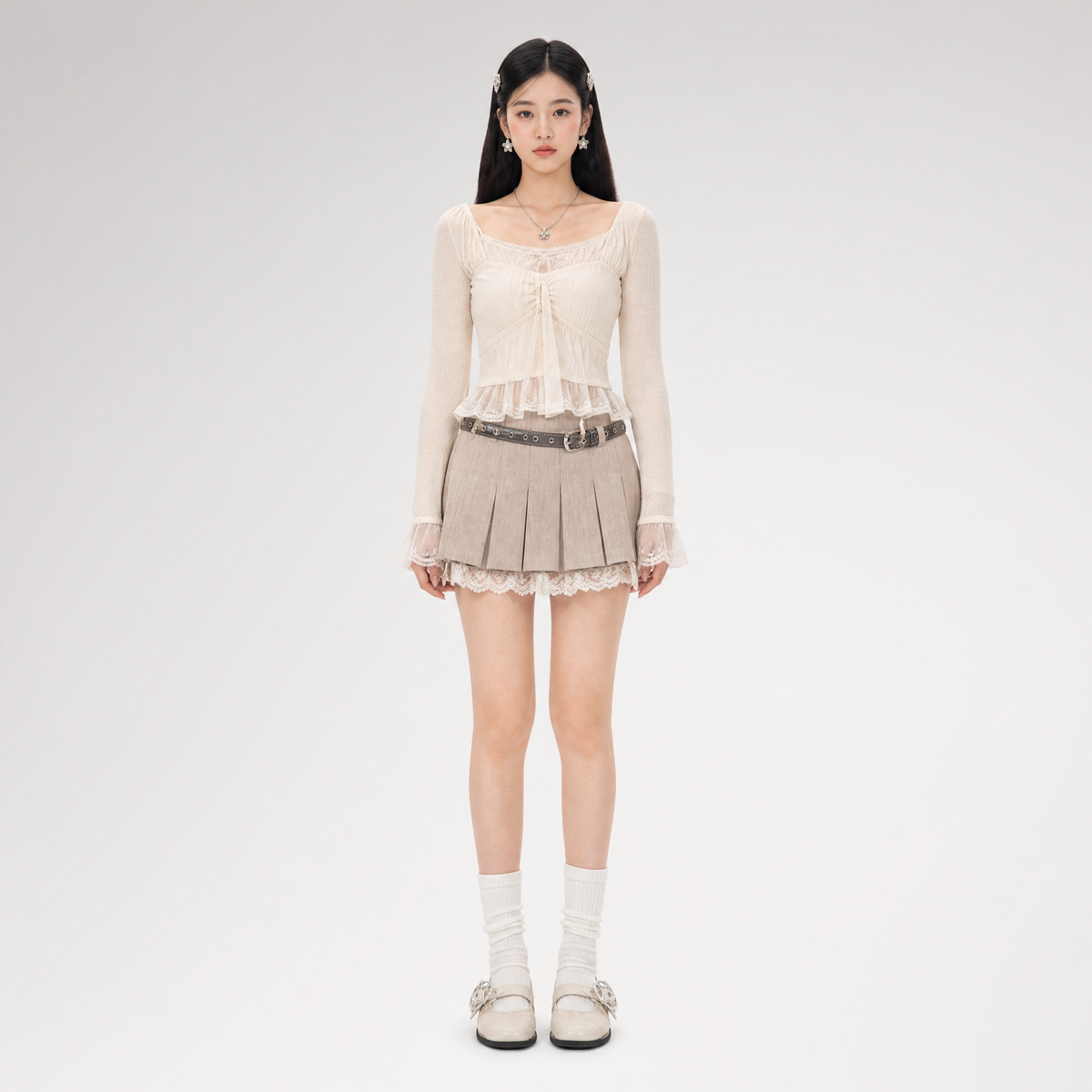 Star Buckle Mary Jane Shoes
