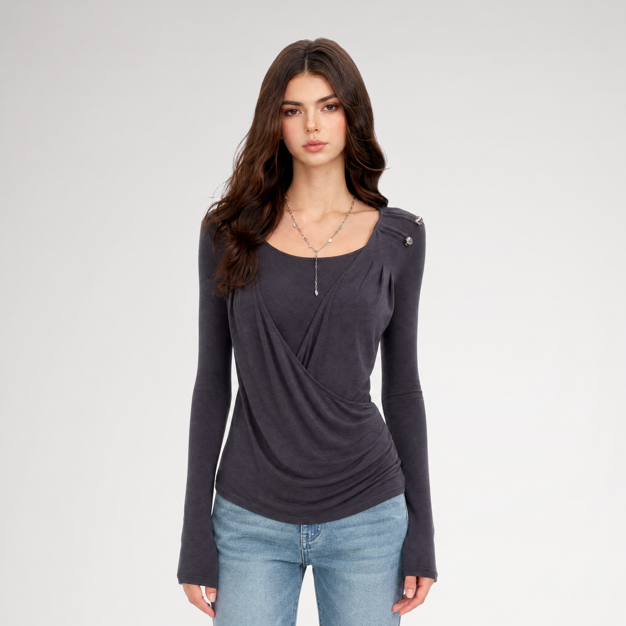 Modal Draped Layered Top