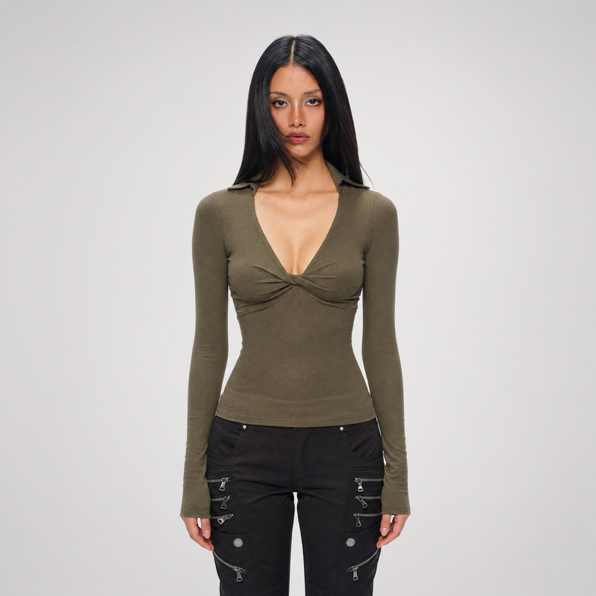 Twisted Knot Slim-Fit Top
