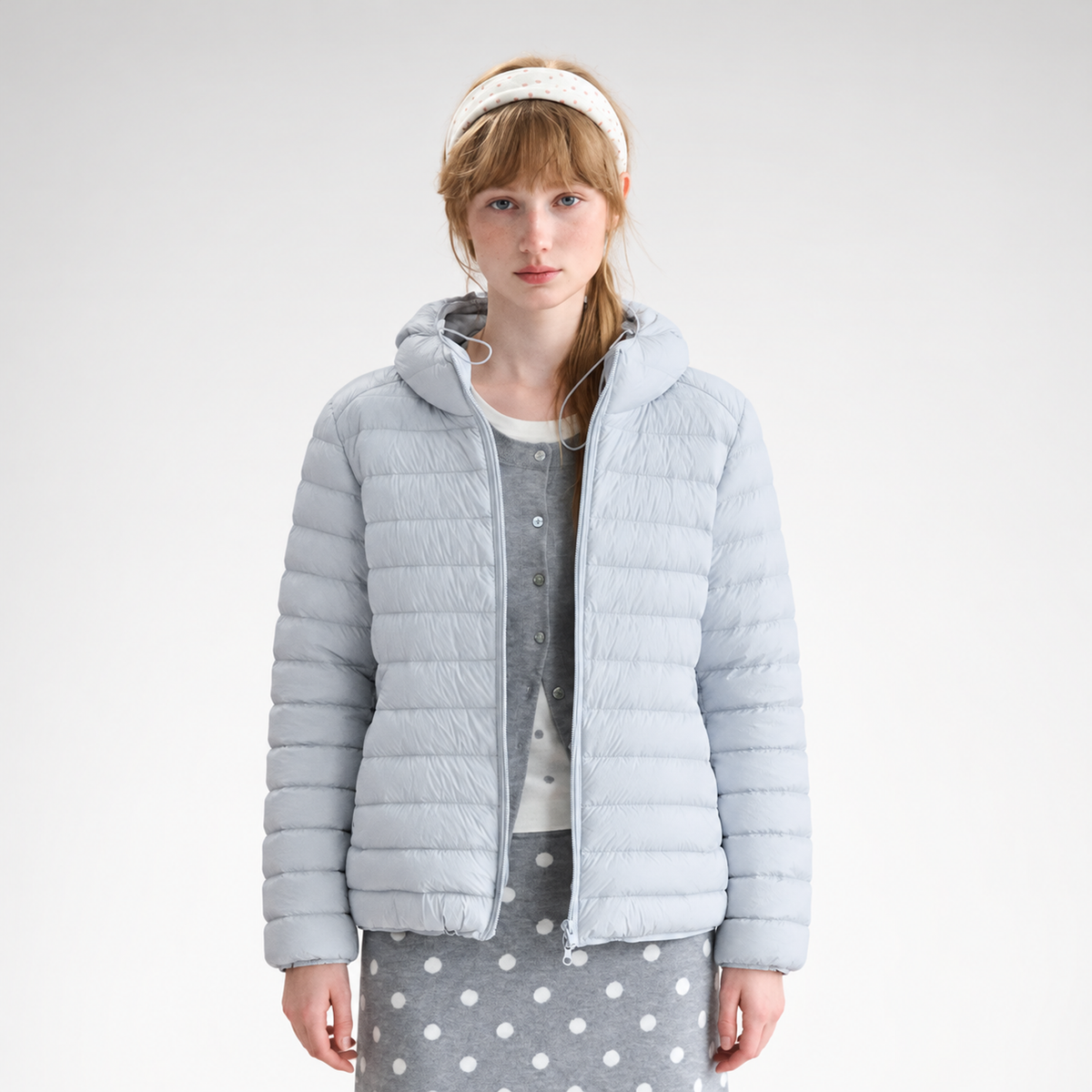 Lightweight Quilted Hooded Down Jacket