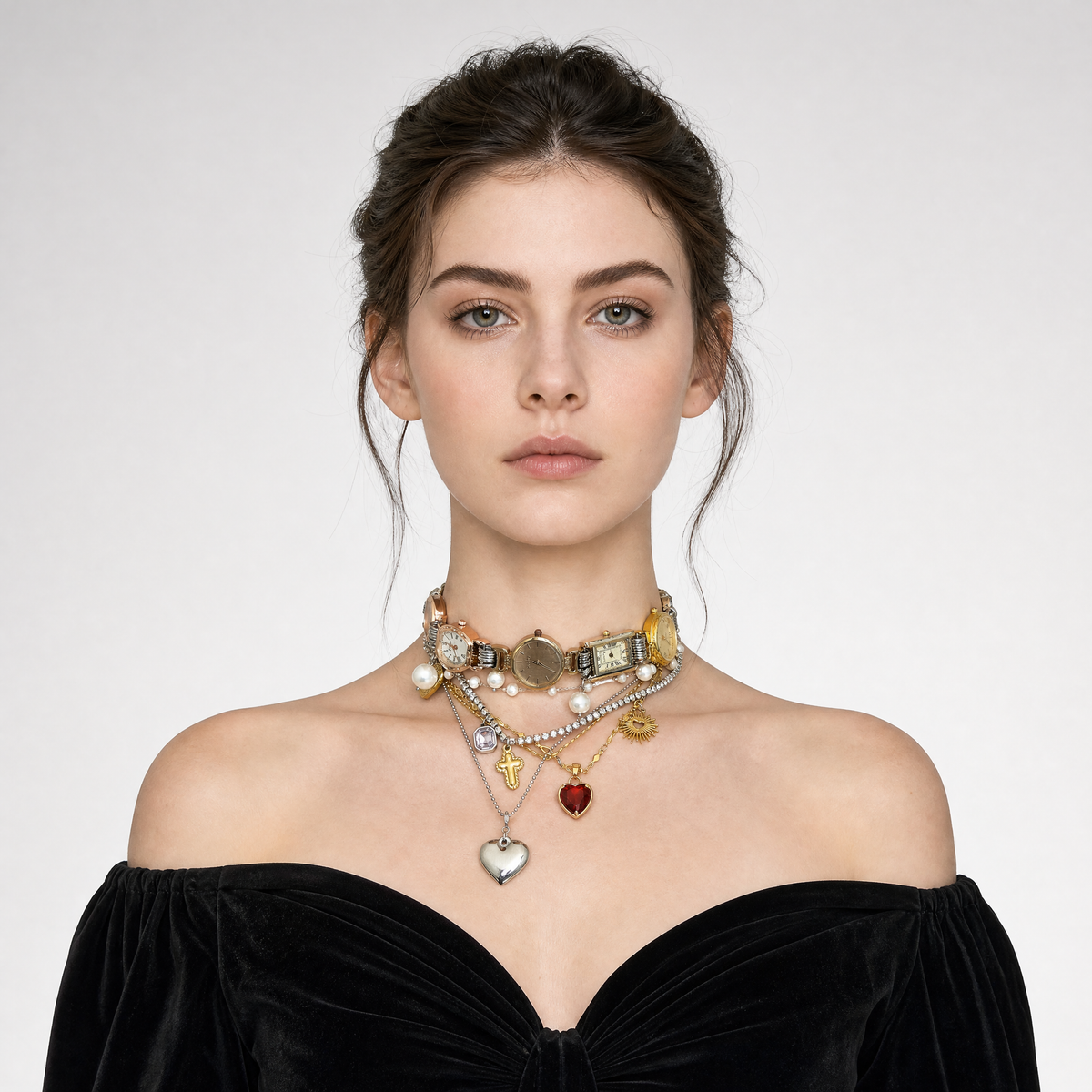 Vintage Punk Metal Choker Necklace