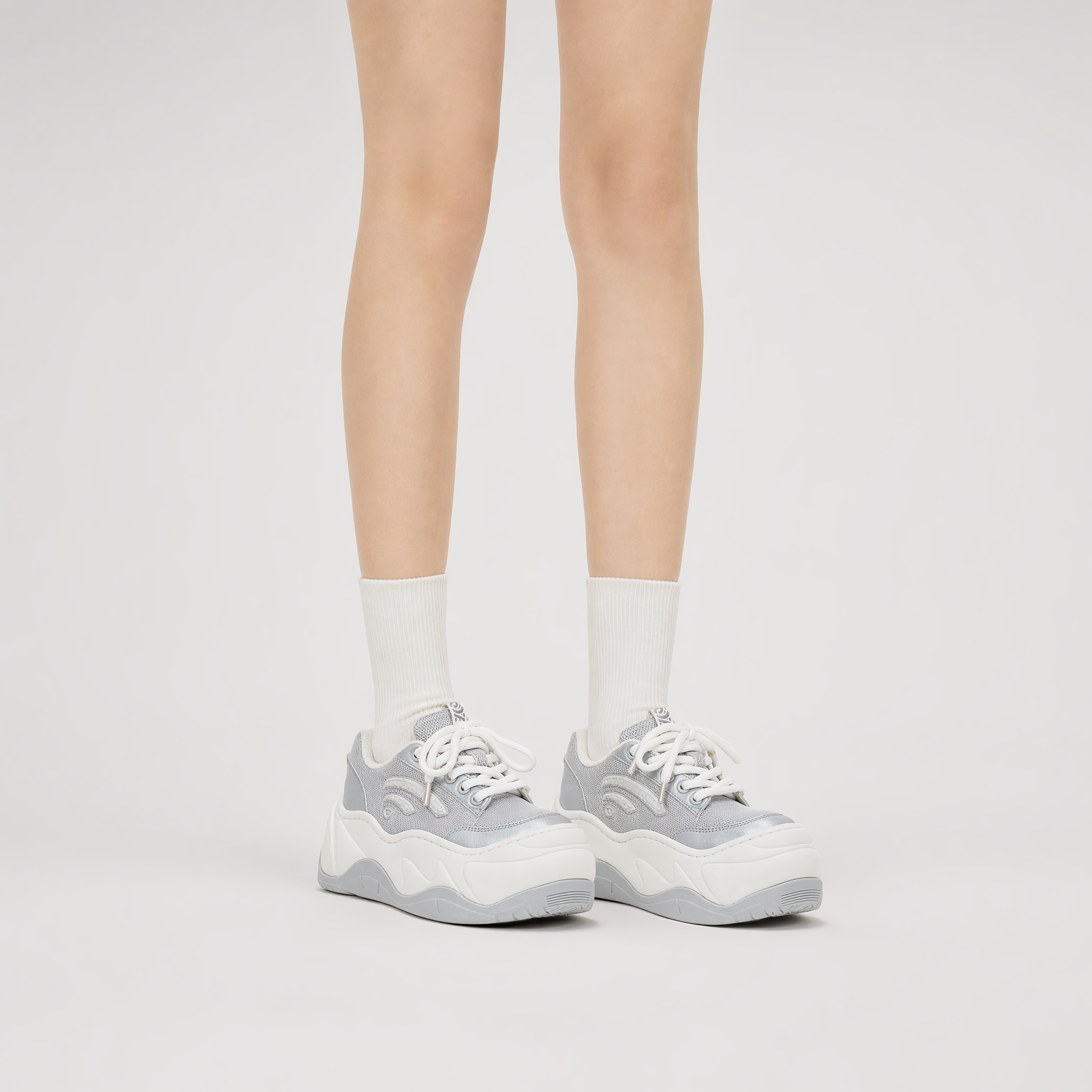Wave Sole Platform Sneakers
