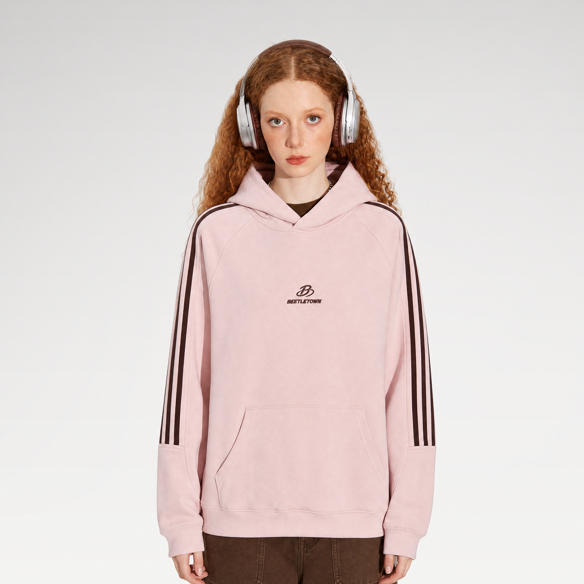 Striped Oversized Pullover Hoodie