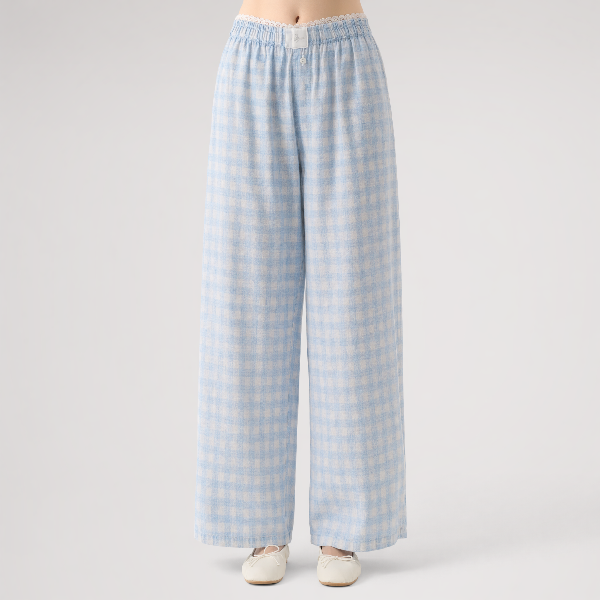 Lyocell Linen Wide-Leg Pants
