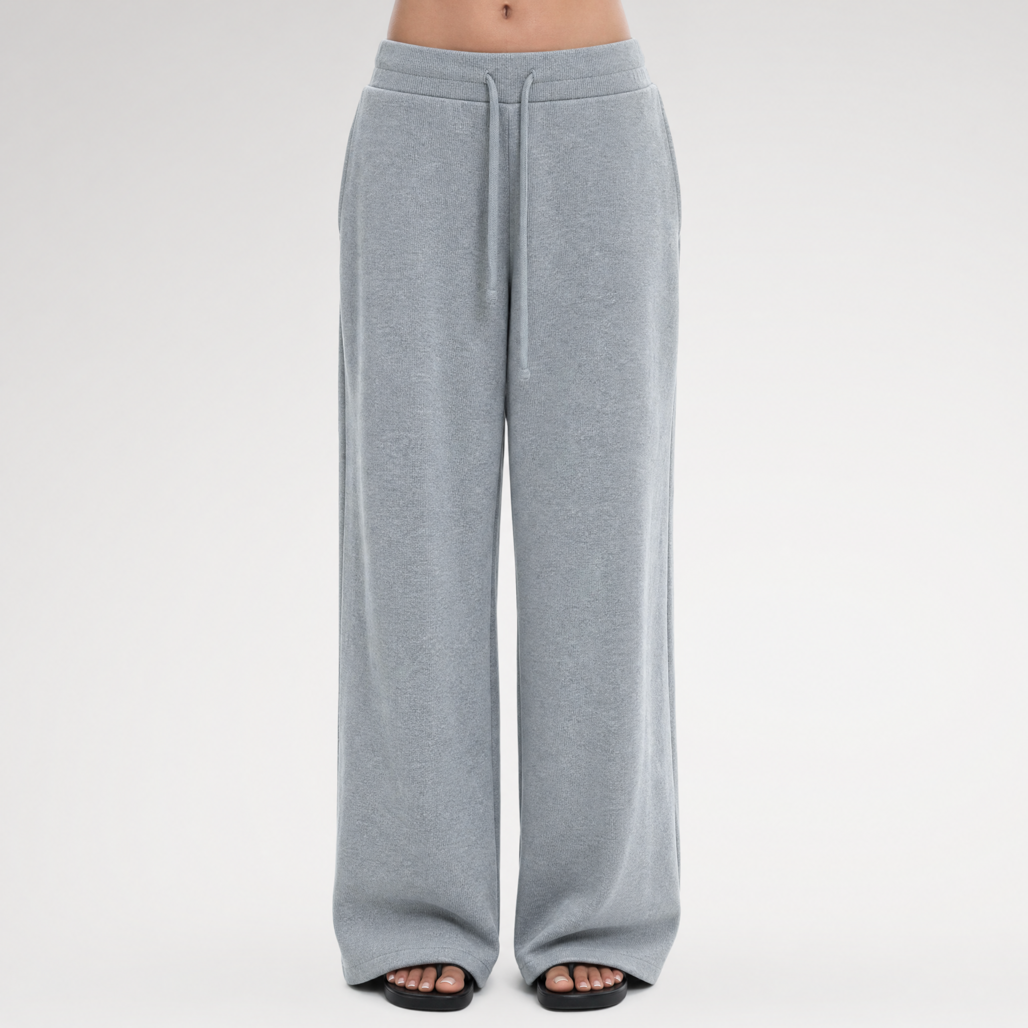 Wide-Leg Drawstring Sweatpants