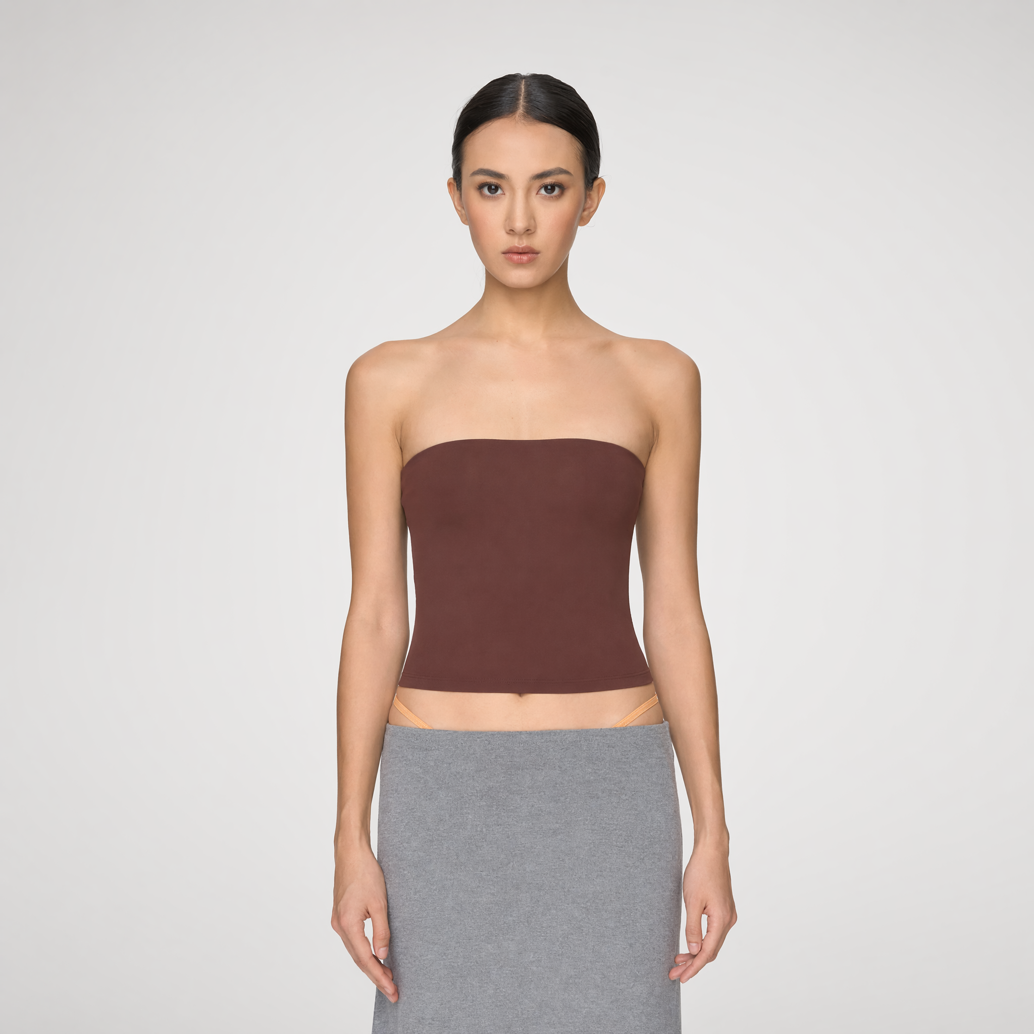Imported Brushed Bustier Top