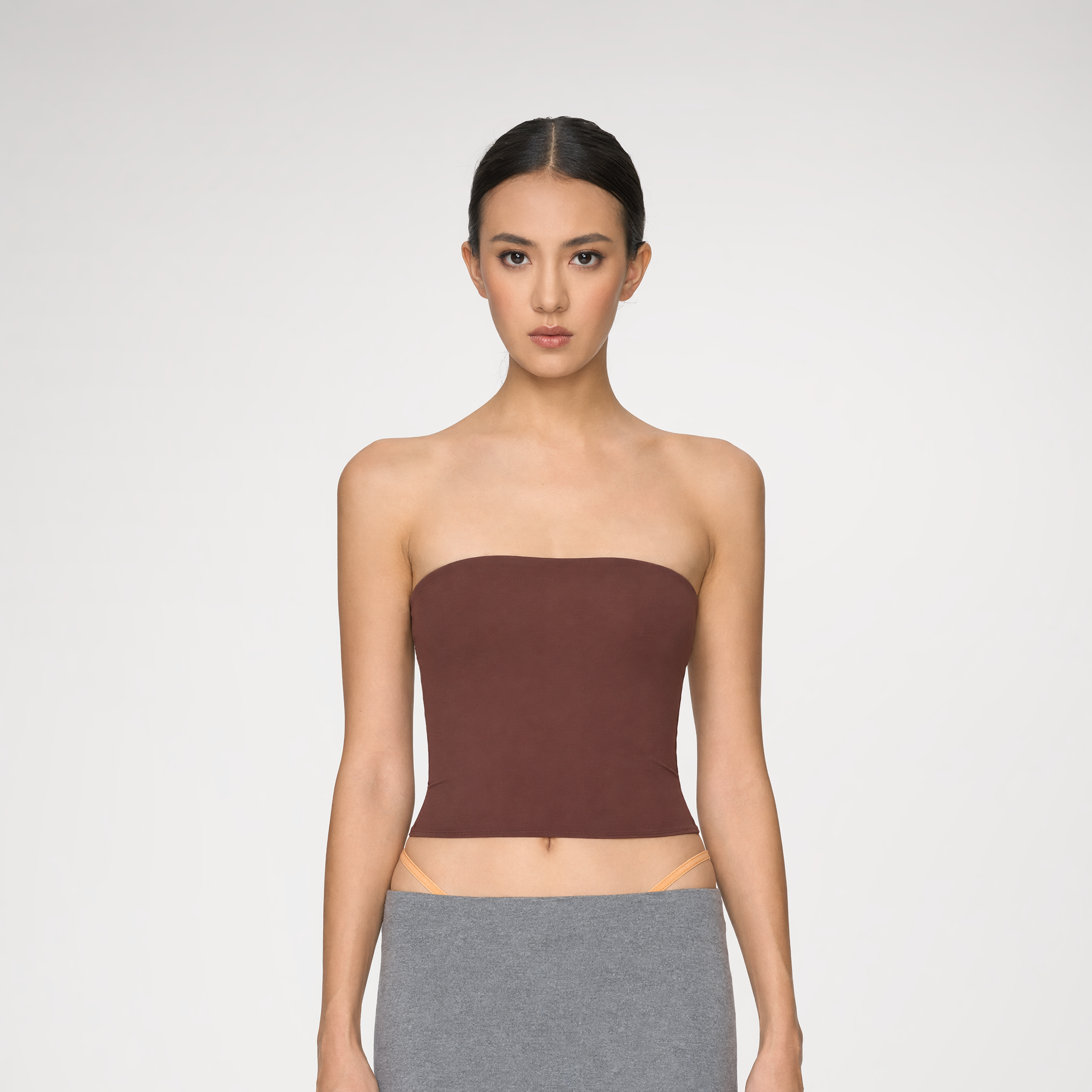 Imported Brushed Bustier Top