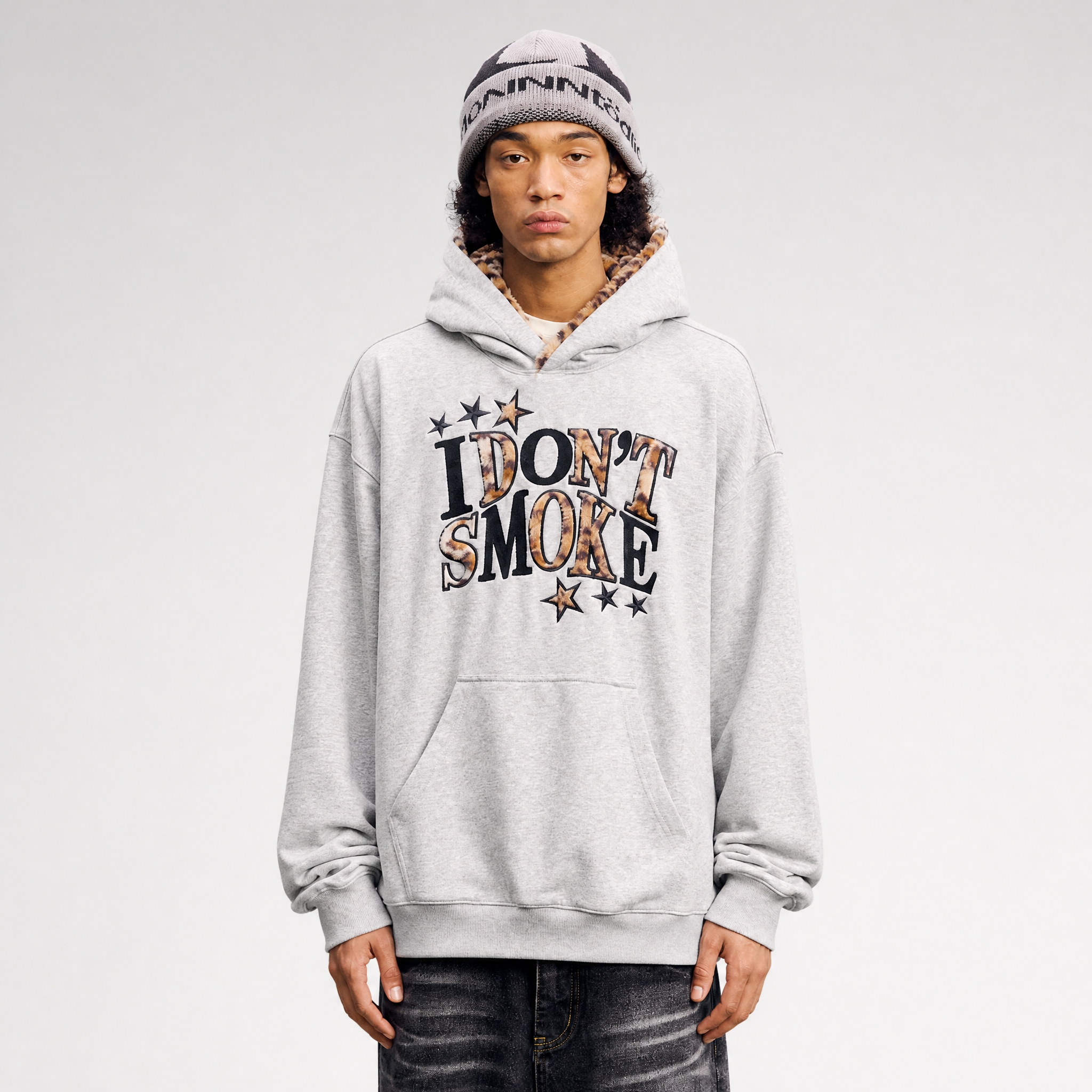 Fleece Faux-Fur Appliqué Hoodie