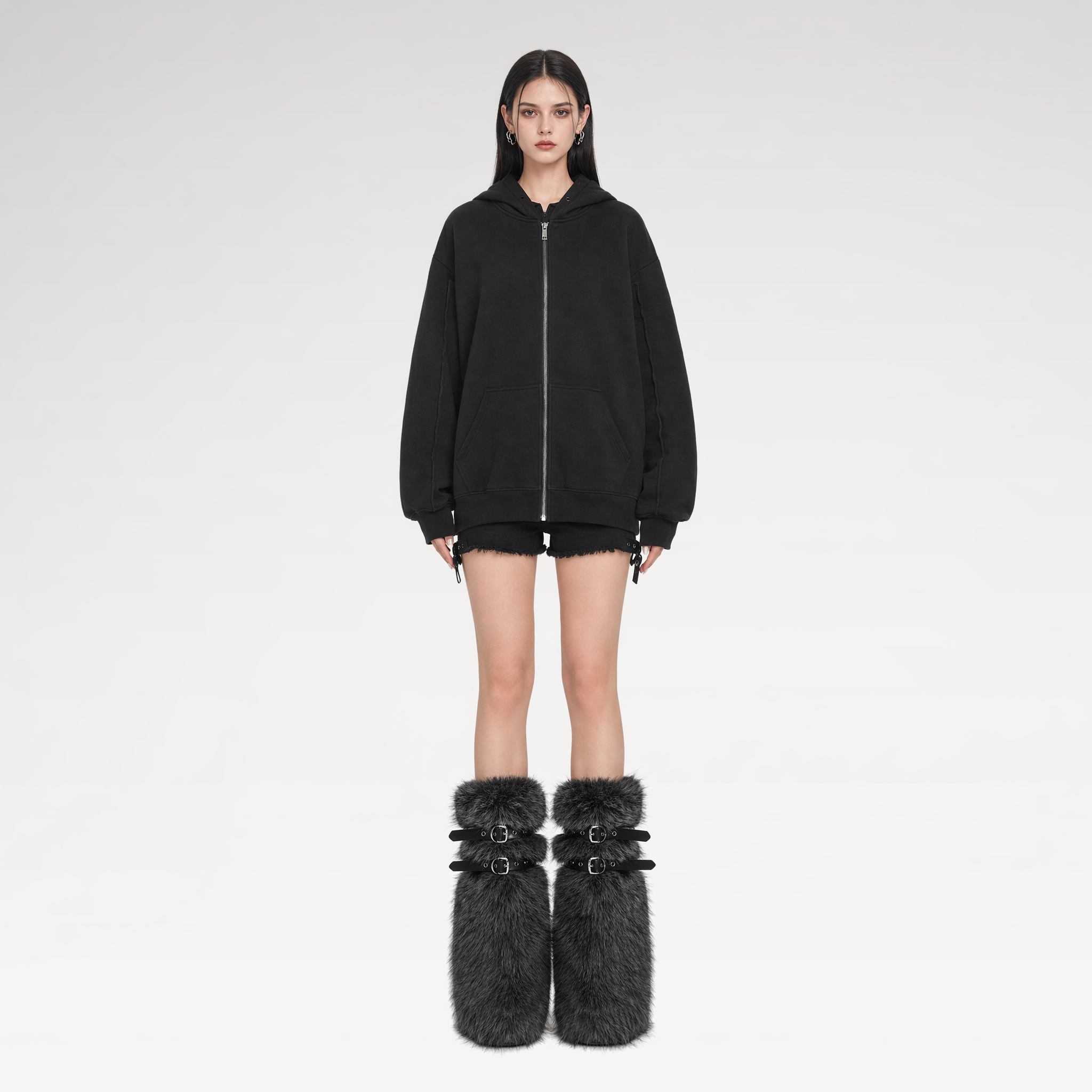 Furry Buckle Boot Covers