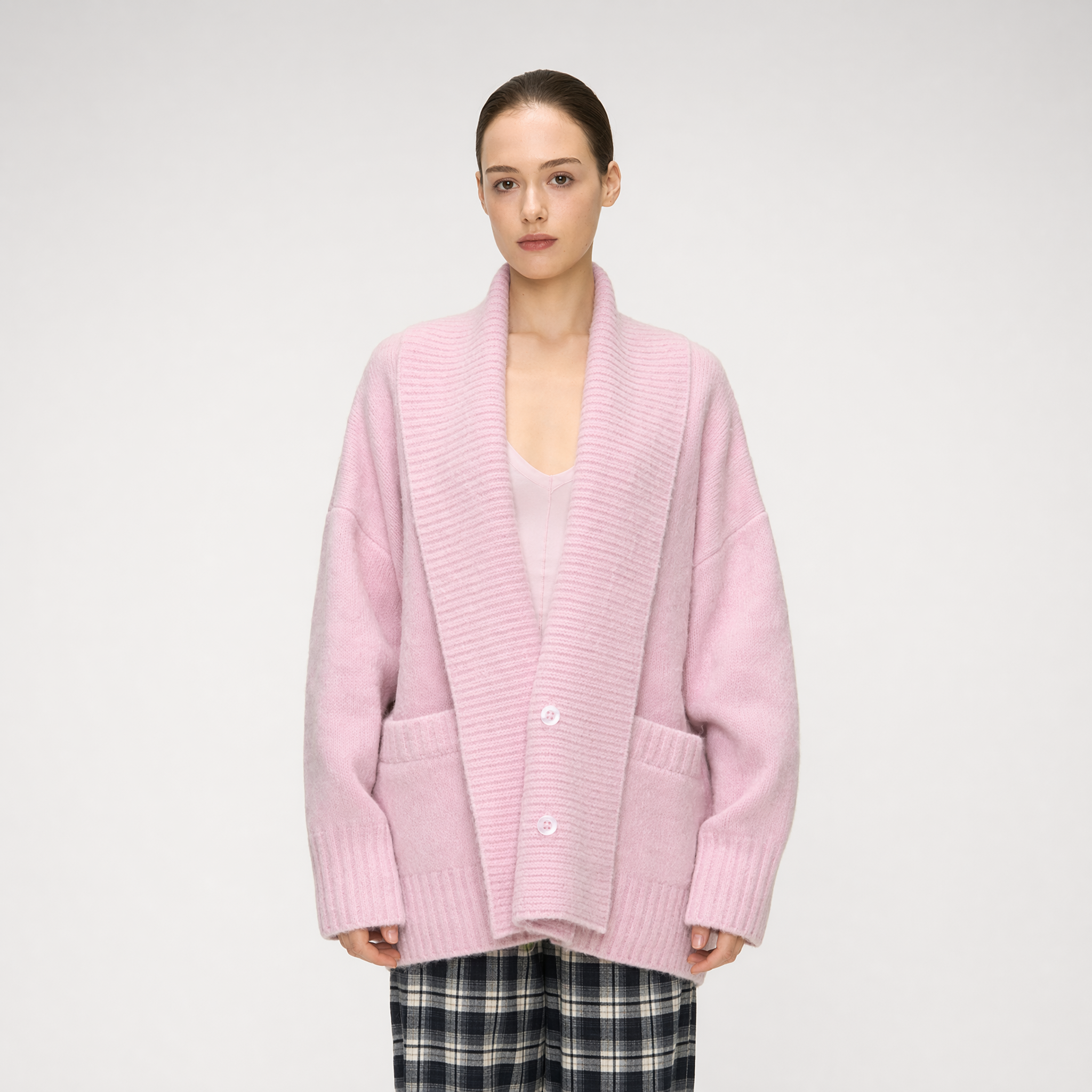 Dense Knit Shawl Cardigan