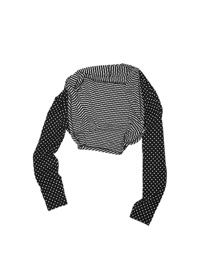 Polka Dot Stripe Double-Sided Tank Top | Final Sale