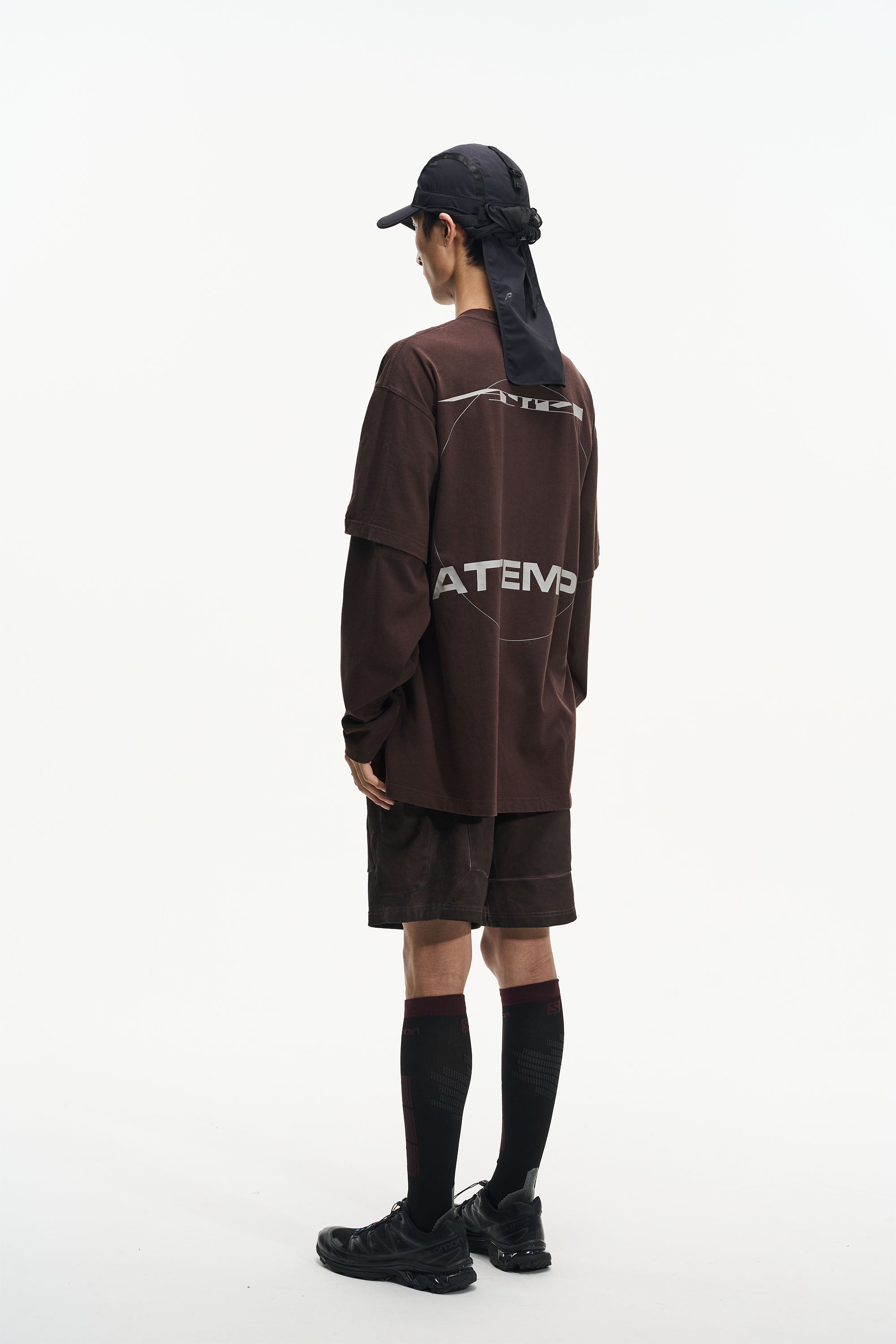 SS23 Double Logo Geometric Print Fake Two Pieces T-Shirt - CHINASQUAD