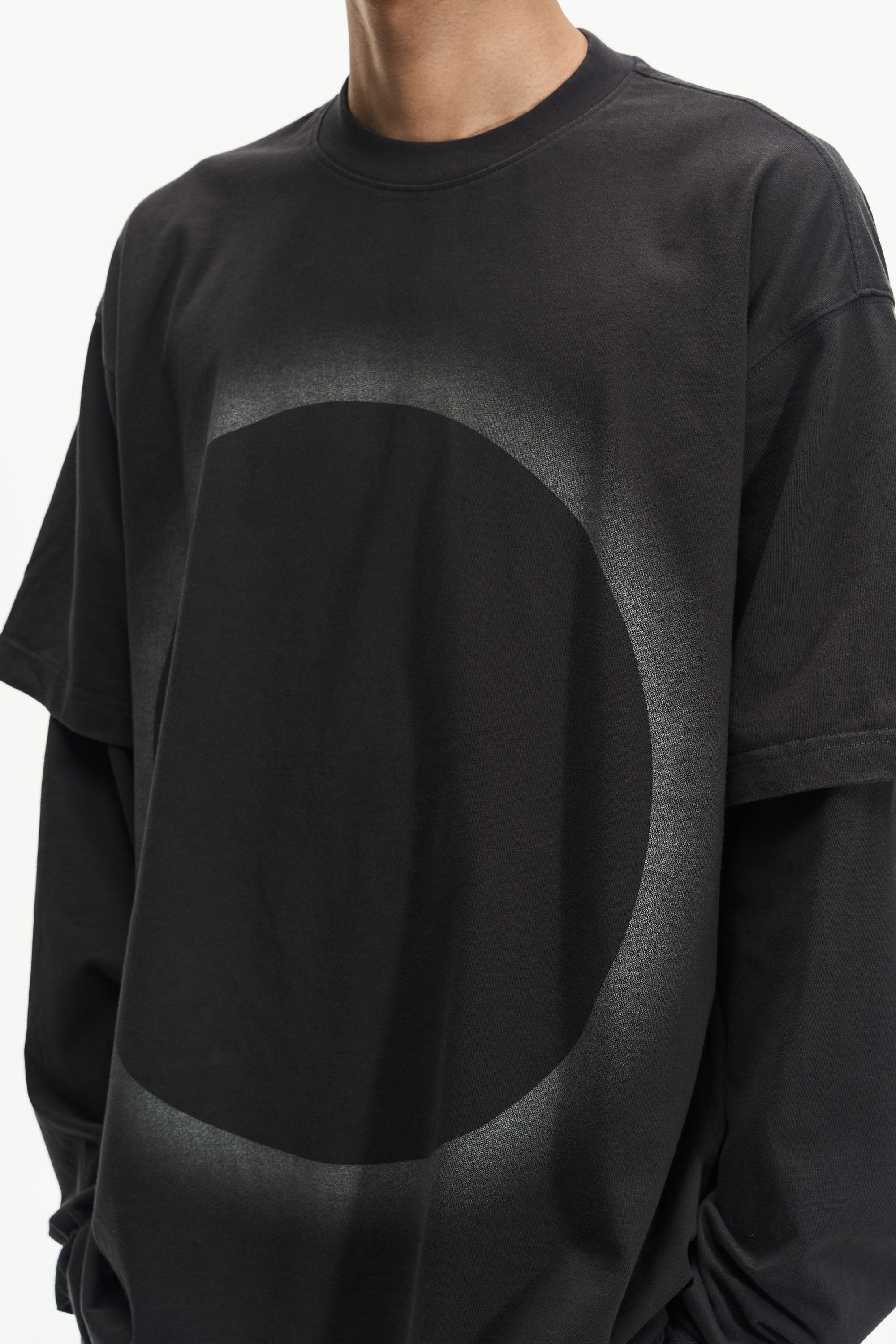 SS23 Double Logo Geometric Print Fake Two Pieces T-Shirt - CHINASQUAD