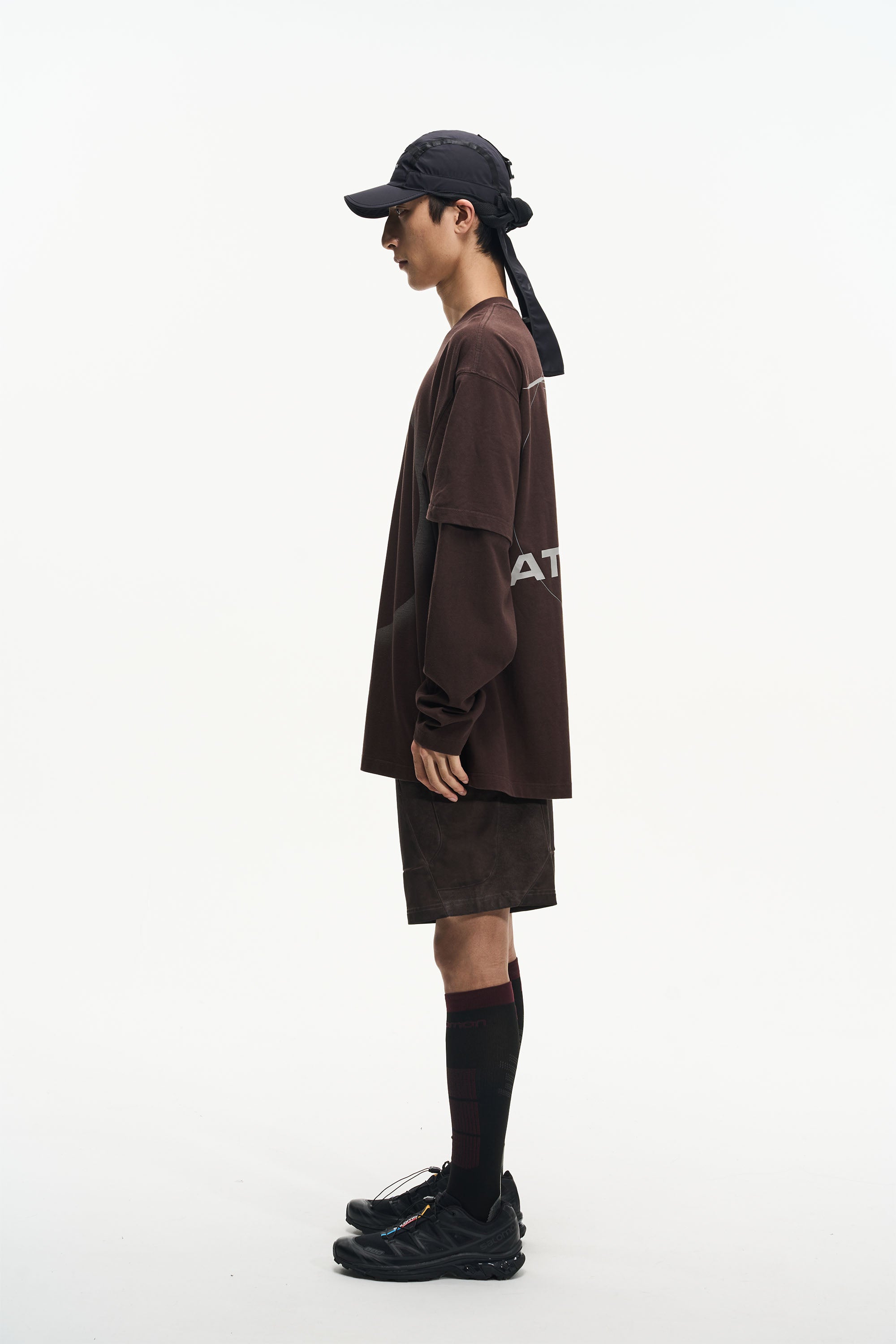 SS23 Double Logo Geometric Print Fake Two Pieces T-Shirt - CHINASQUAD