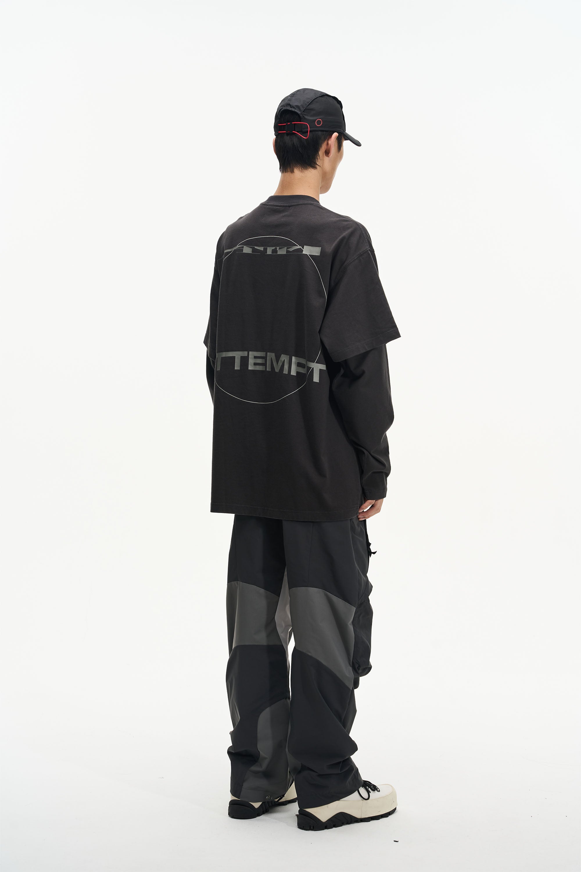 SS23 Double Logo Geometric Print Fake Two Pieces T-Shirt - CHINASQUAD