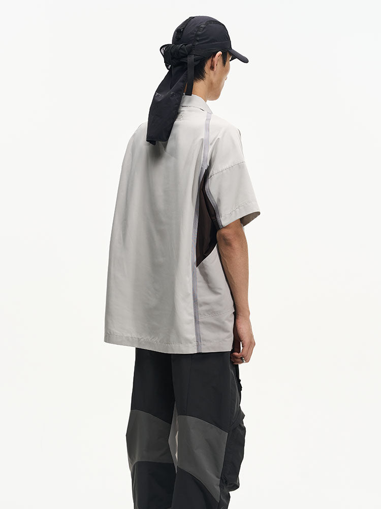 SS23 Patchwork Color Press Short Sleeve Shirt - CHINASQUAD