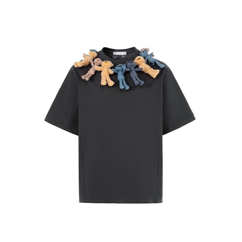 Bear Around Neck T-Shirt - CHINASQUAD