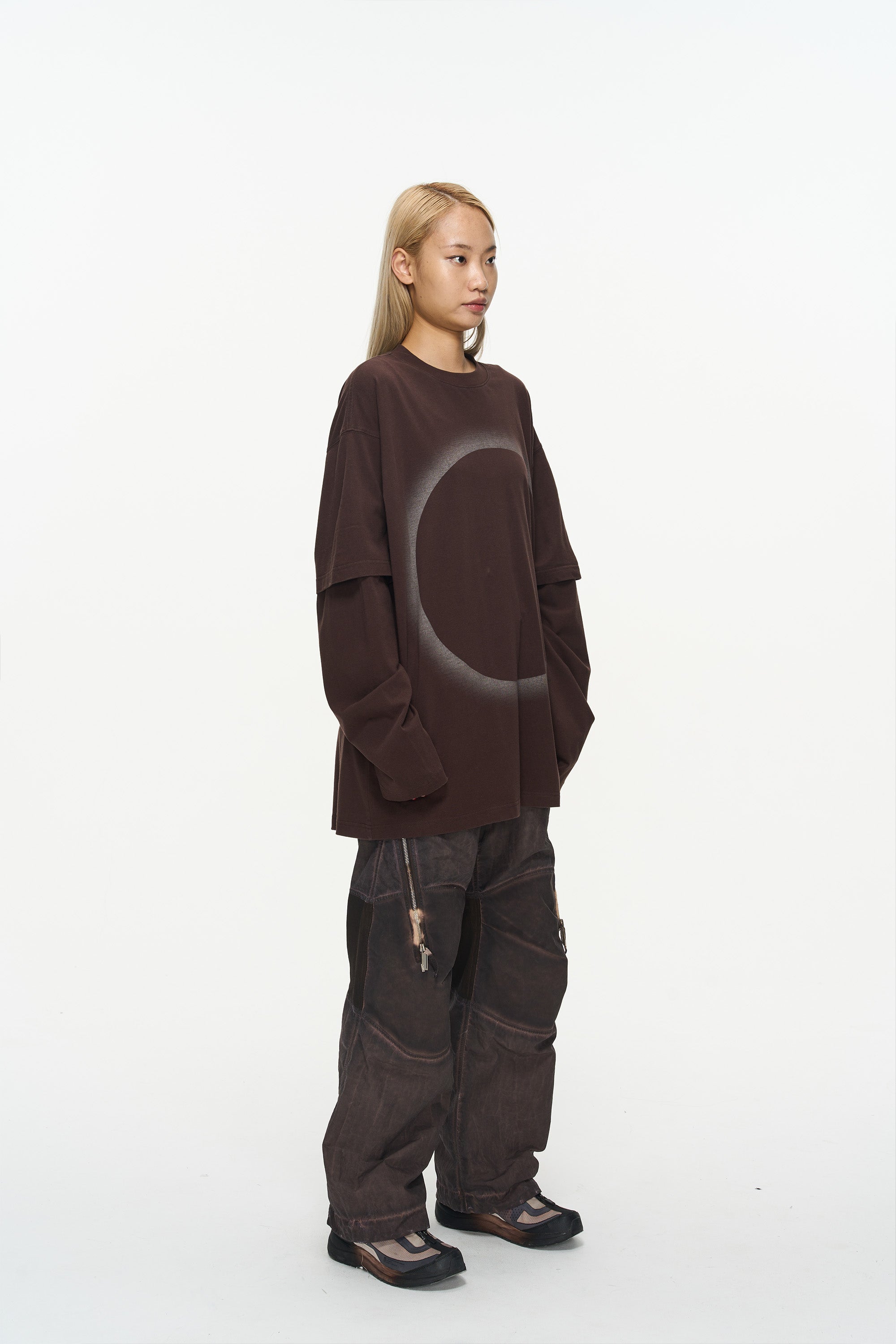 SS23 Double Logo Geometric Print Fake Two Pieces T-Shirt - CHINASQUAD