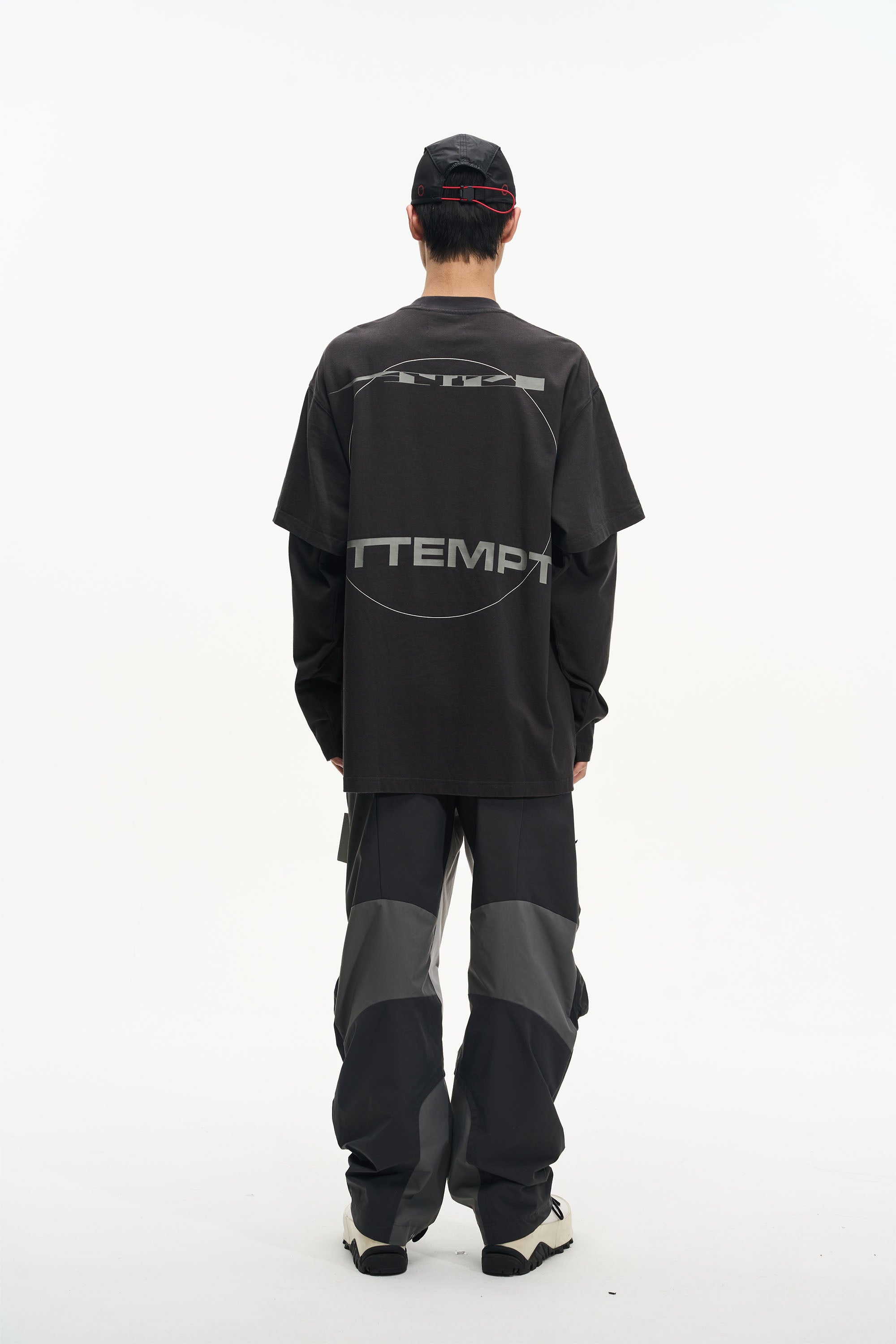 SS23 Double Logo Geometric Print Fake Two Pieces T-Shirt - CHINASQUAD