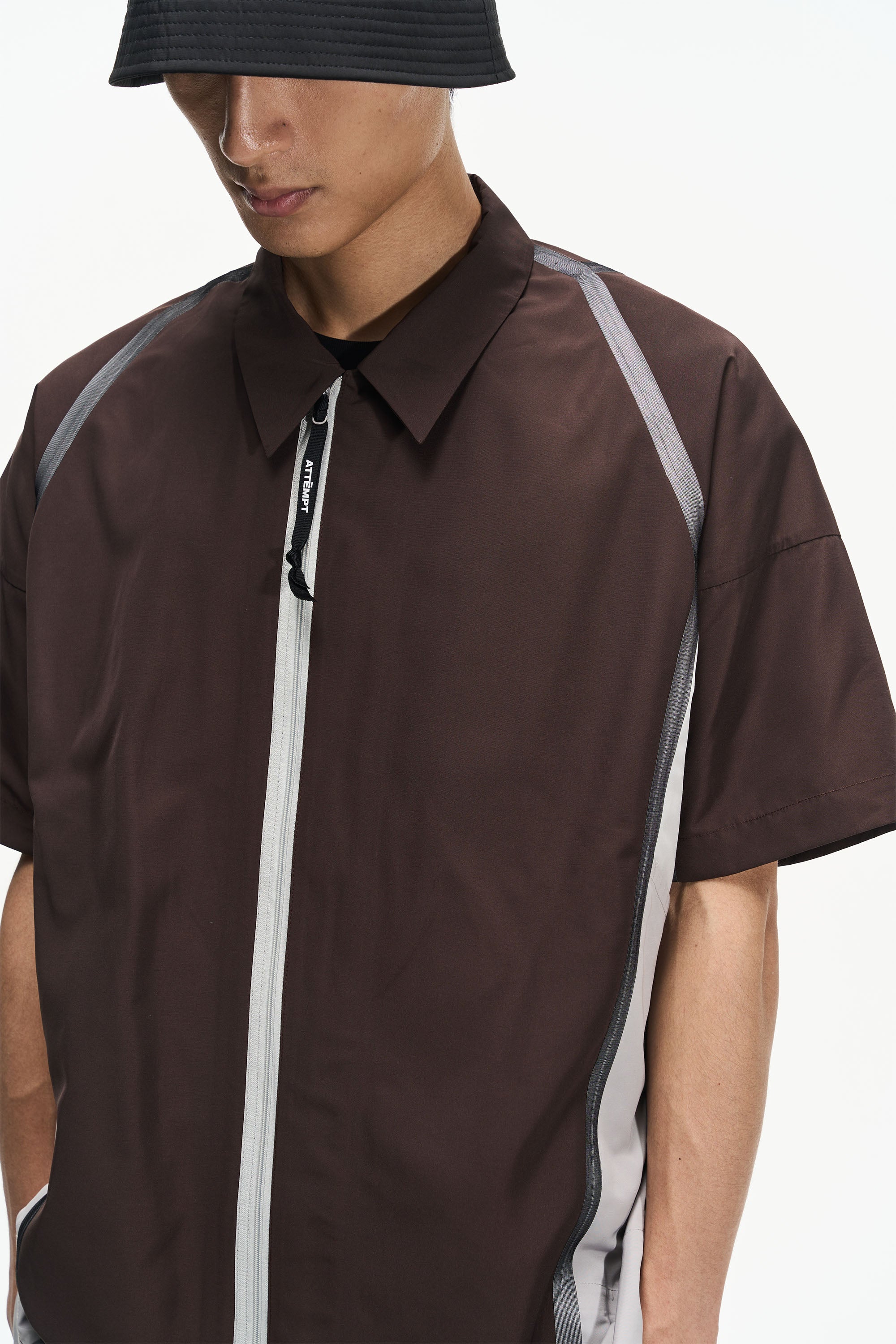 SS23 Patchwork Color Press Short Sleeve Shirt - CHINASQUAD