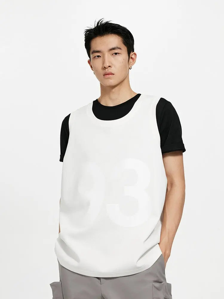 White Crew Neck Vest