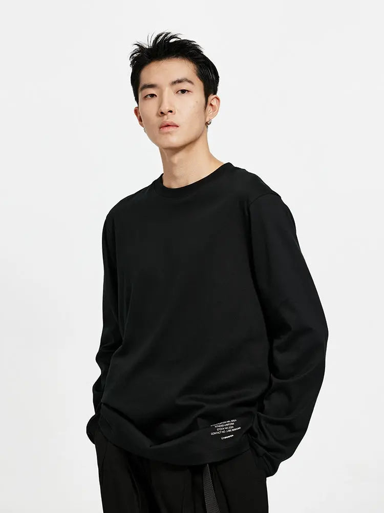 Black & White Letter Print T-Shirt