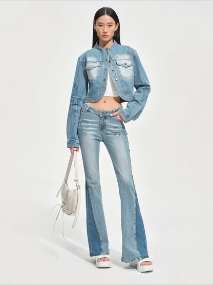 Washed Twill Denim Jacket