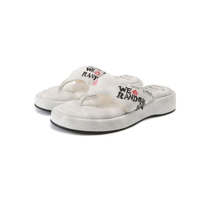 Grunge Hand-Painted Canvas Slippers