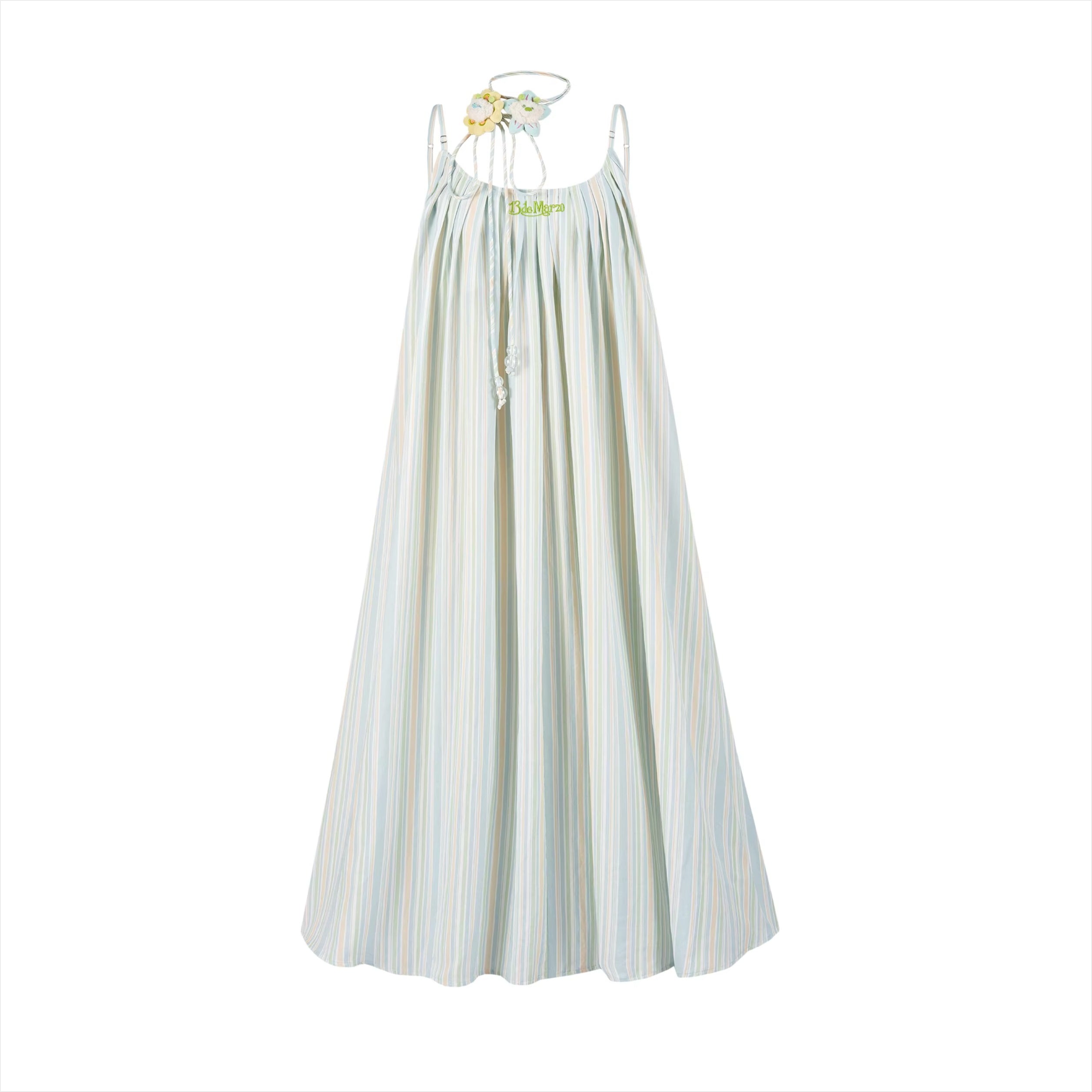 Floral Doll Strap Maxi Dress