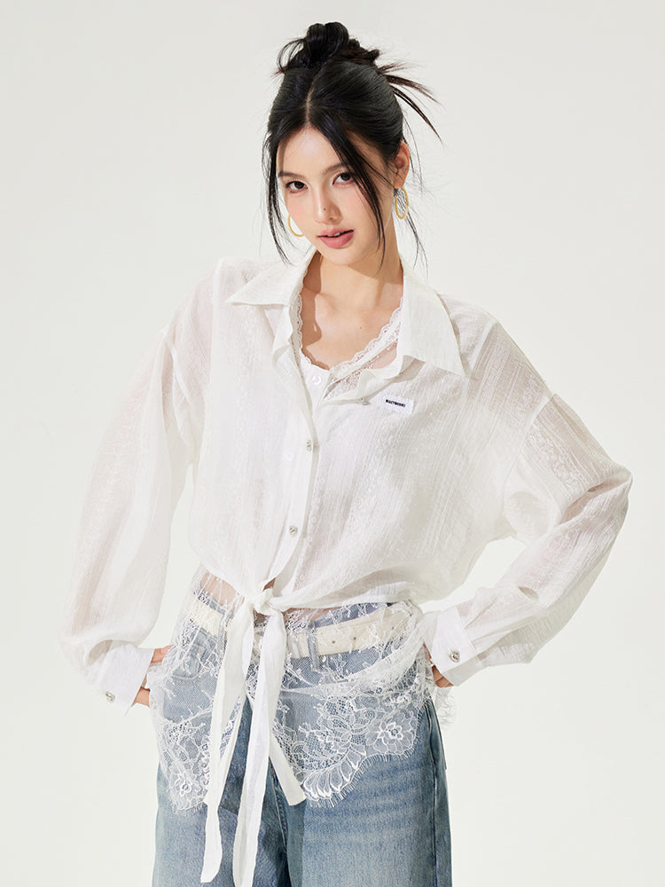 Lace Sunscreen Shirt Set - CHINASQUAD