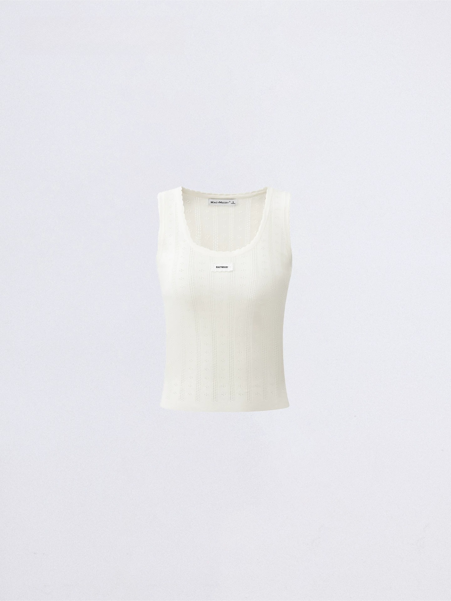 Lace Trim Textured Ice Silk Tank Top