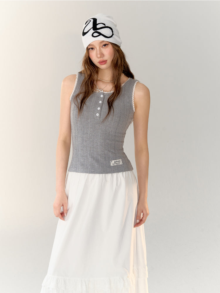 Lace Trim Knitted Camisole