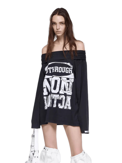 Off-Shoulder Cotton T-Shirt