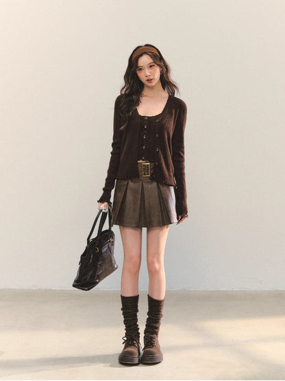 Ruffle Versatile Knitted Cardigans