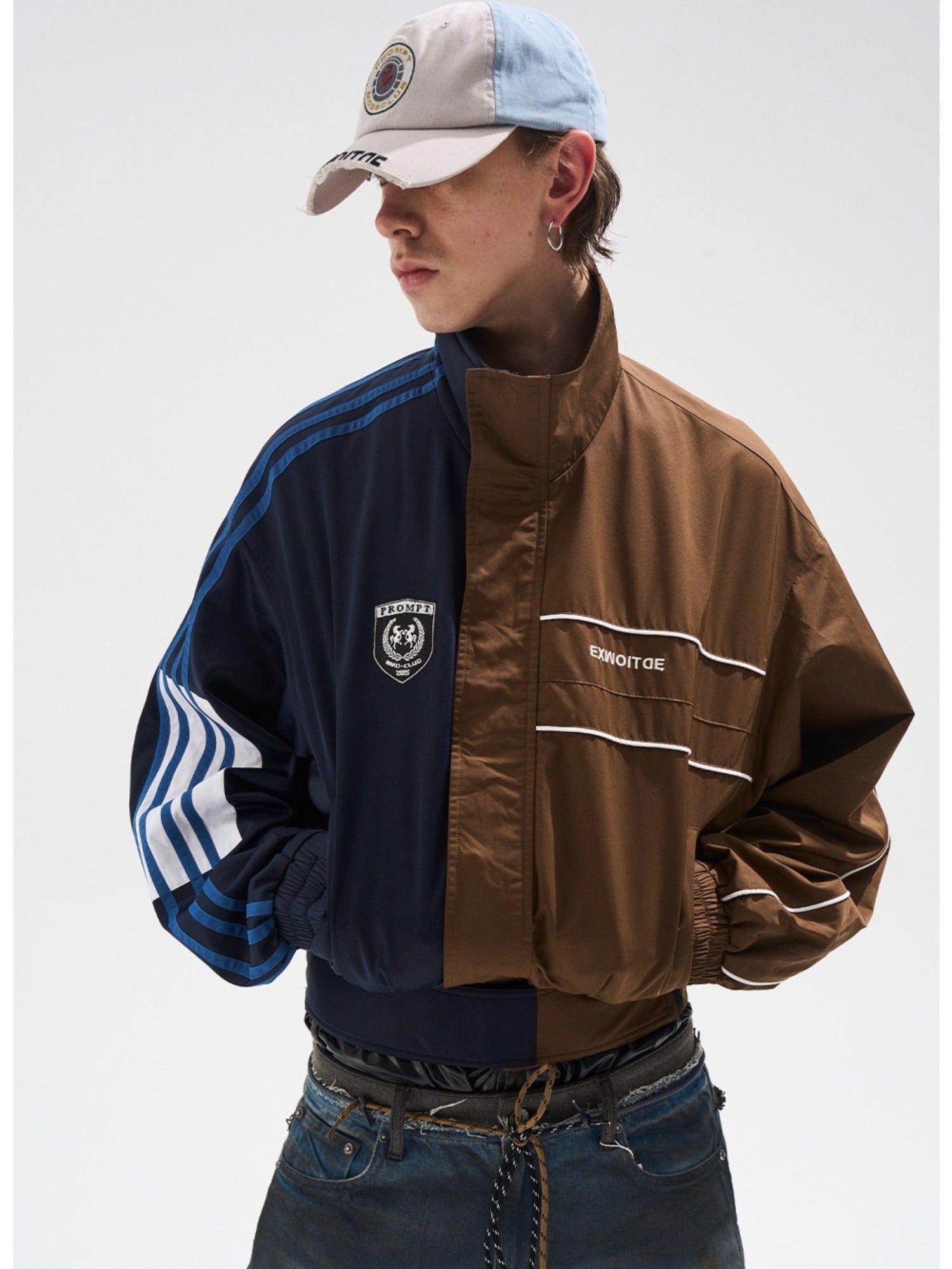 Yin-Yang Contrast Sports Short Jacket