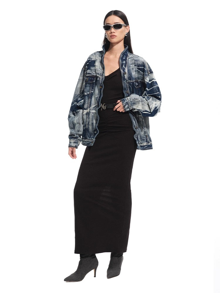 Halter V-Waist Pleated U-Neck Dress