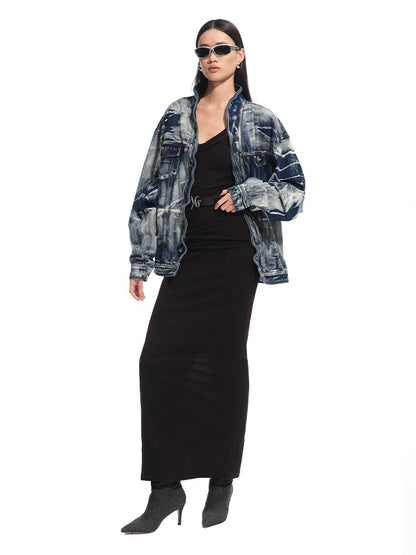 Halter V-Waist Pleated U-Neck Dress - CHINASQUAD