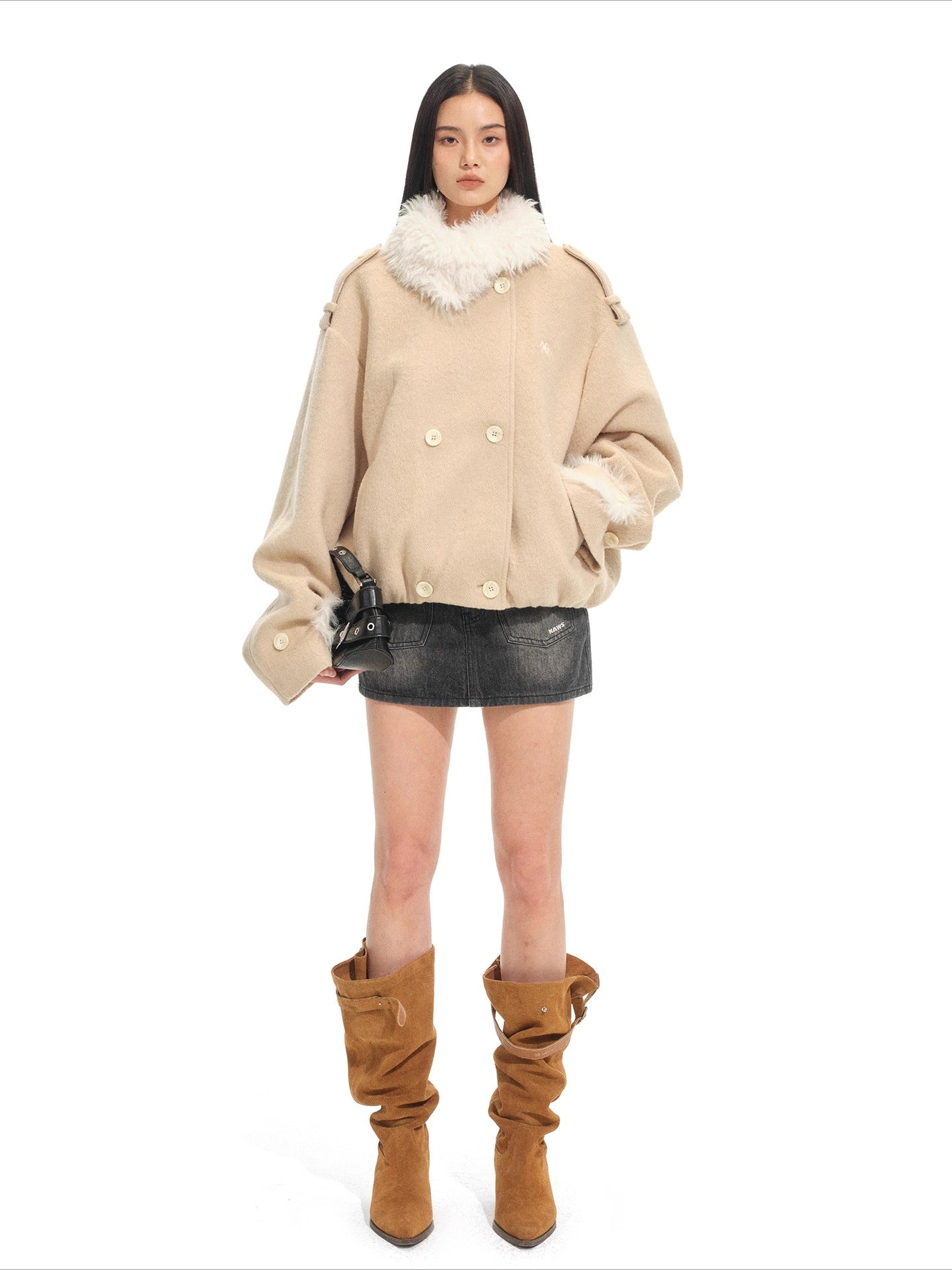 Polar Sculpted Wool-Blend Jacket