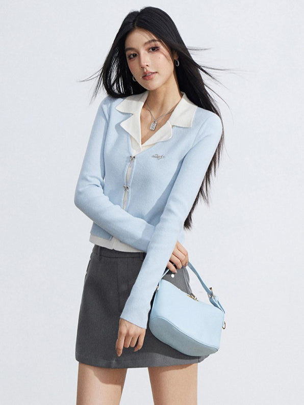 Preppy Soft Knit Polo Long Sleeve Base Layer