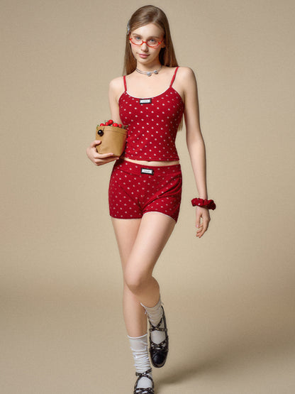 Silver Logo Low-Waist Shorts