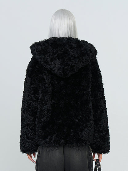 Cross Patch Fur Coat