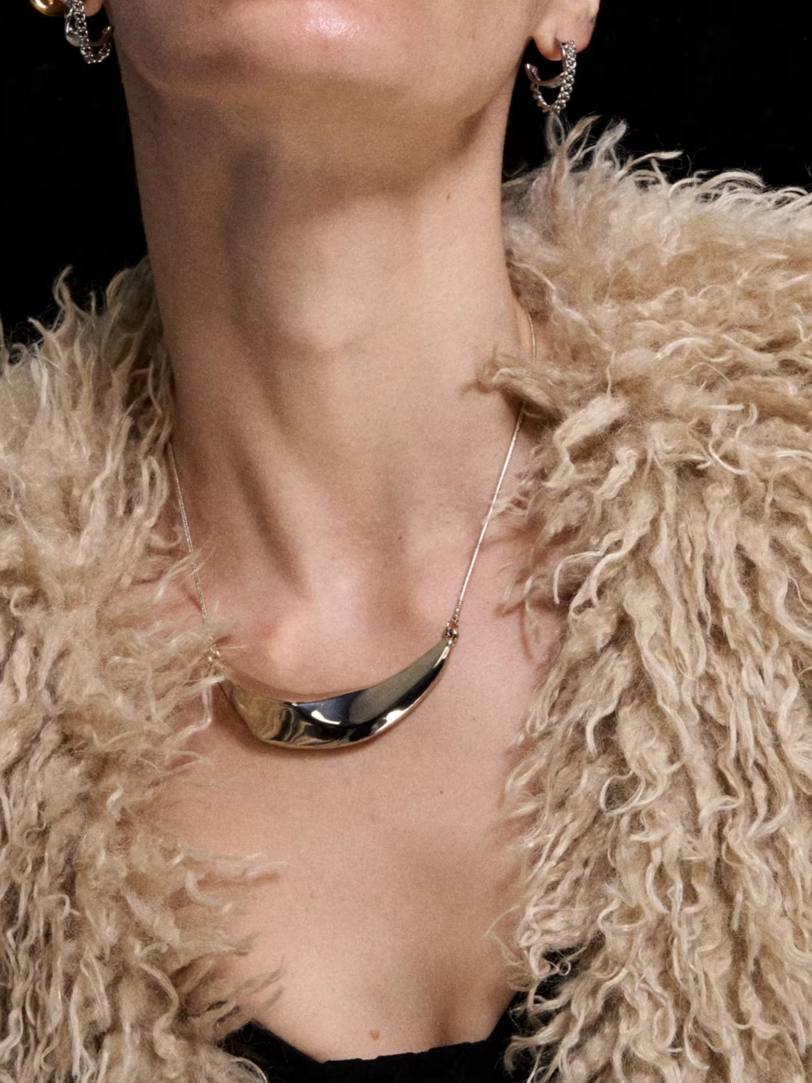 Faceted Geometric Pendant Necklace