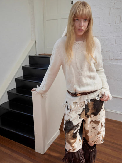 Wool-Blend Textured Oversize Sweater