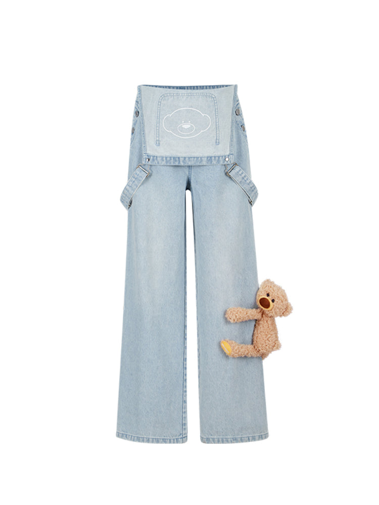 Vintage Loose Denim Overalls