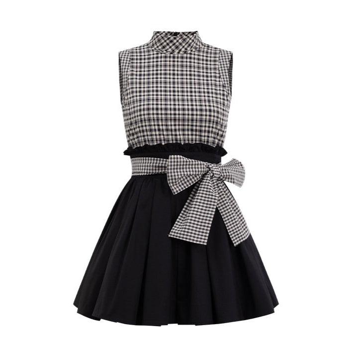 Princess Diary Checkered Puff Dress