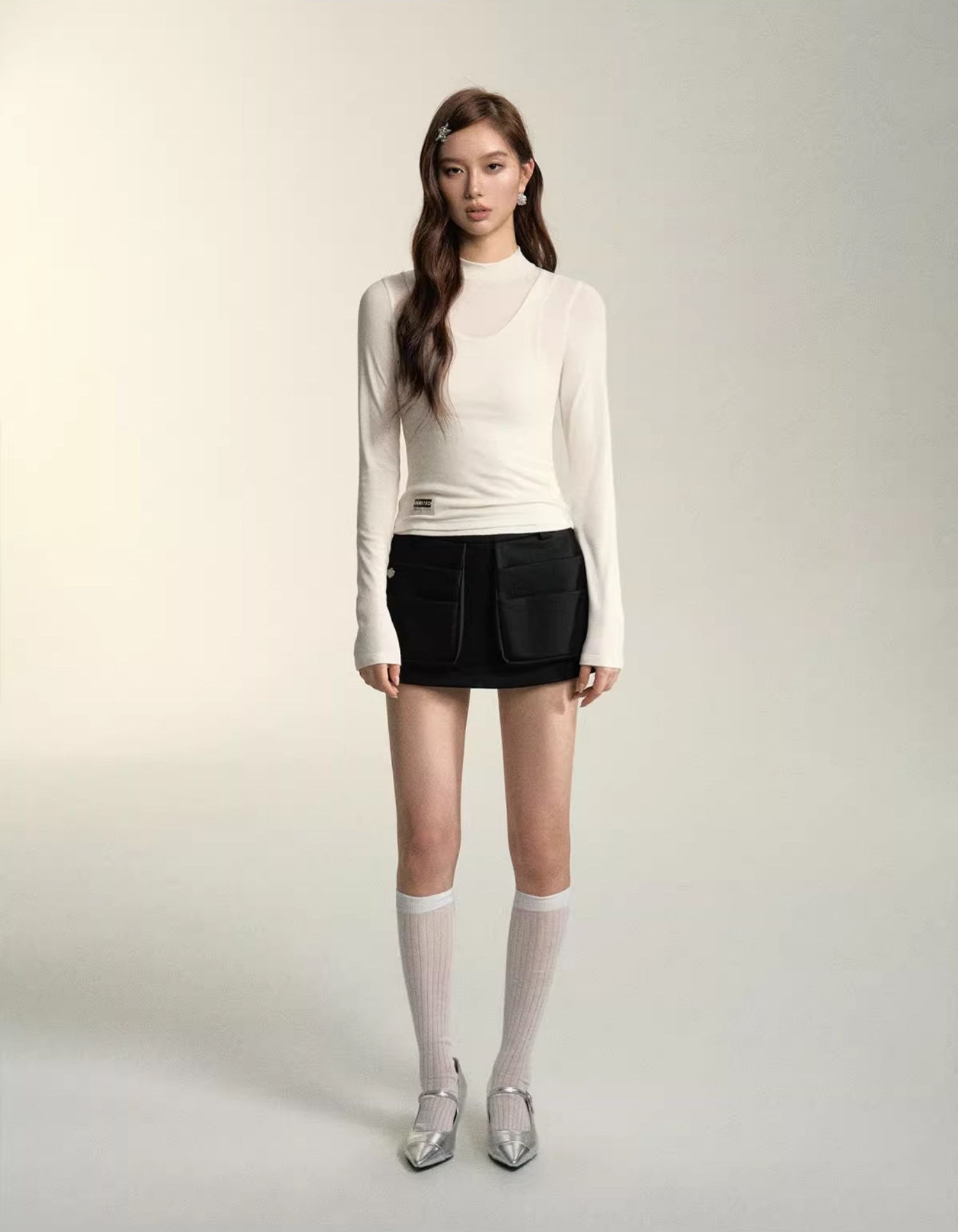 White &amp; Khaki  2-in-1 Wool sweater - CHINASQUAD