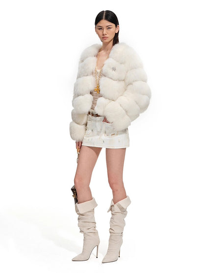 Polar Shearling Fox Fur Jacket